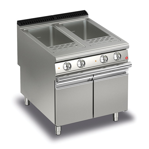 Baron Q90CP/E800 Electric Pasta Cooker 40+40L double basin electric pasta cooker.