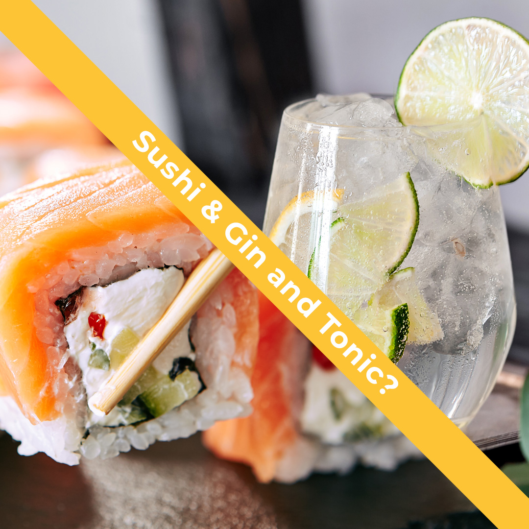 Cocktails & Food Pairing: Asian Cuisine. Sushi & Gin and Tonic