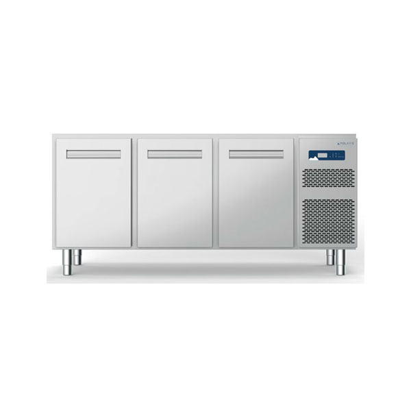 Moduline polaris 279l three door refrigerated table self contained freezer ow0371bt